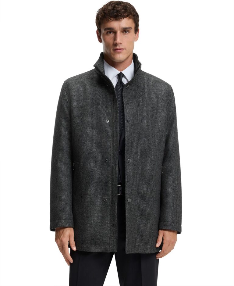 Men's Relaxed-Fit Wool-Blend Coat