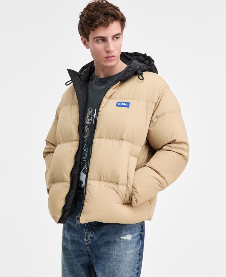 Men's Bodo Contrast-Hood Insulated Jacket
