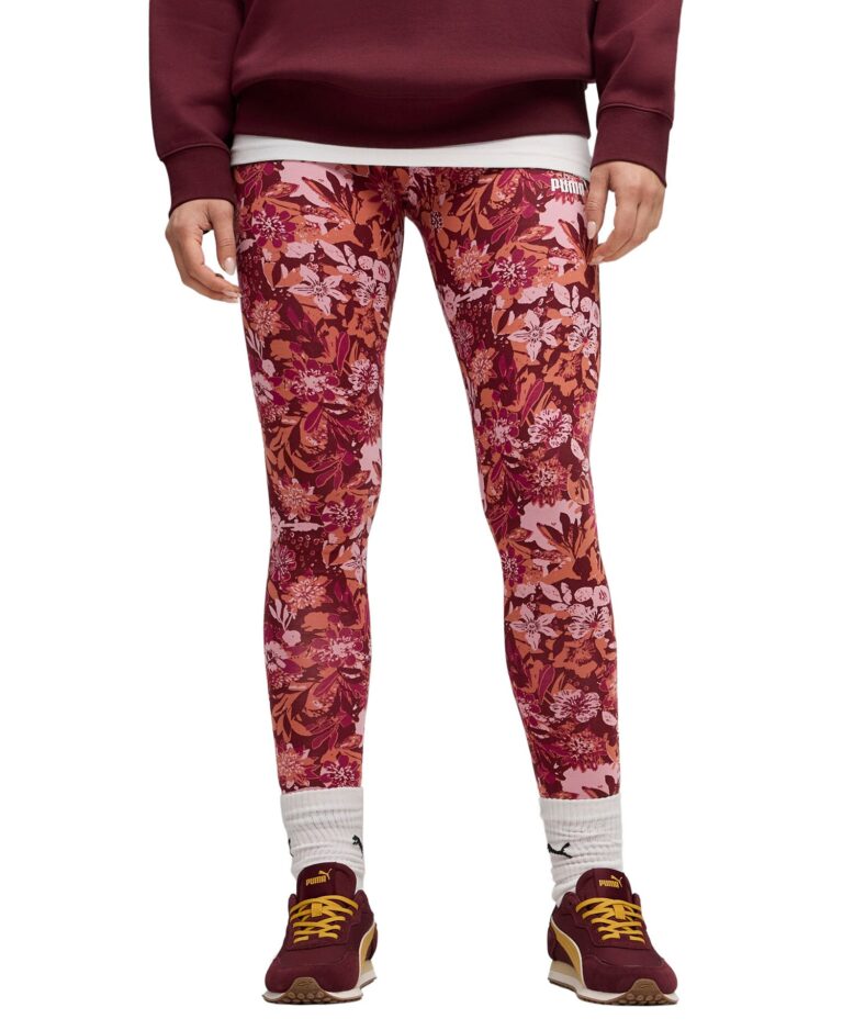 Women's Essential Floral Print Mid Rise Leggings