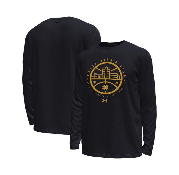 Men's Black Notre Dame Fighting Irish The Bend Stretch Long Sleeve T-Shirt