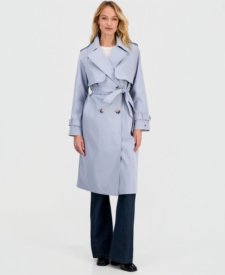 Women's Double-Breasted Belted Trench Coat