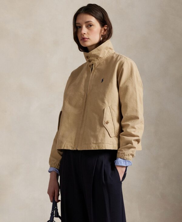 Women's Canvas Stand Collar Jacket
