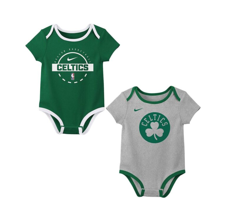Baby Boys and Girls 2-Piece Boston Celtics Bodysuit Set