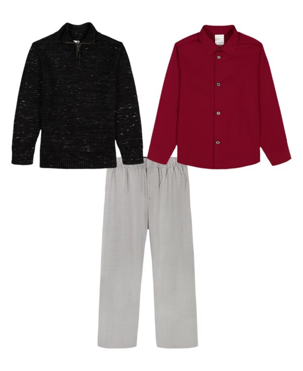 Boys' 2T-7 Long-Sleeve Sweater, Shirt and Pants, 3-Piece Set