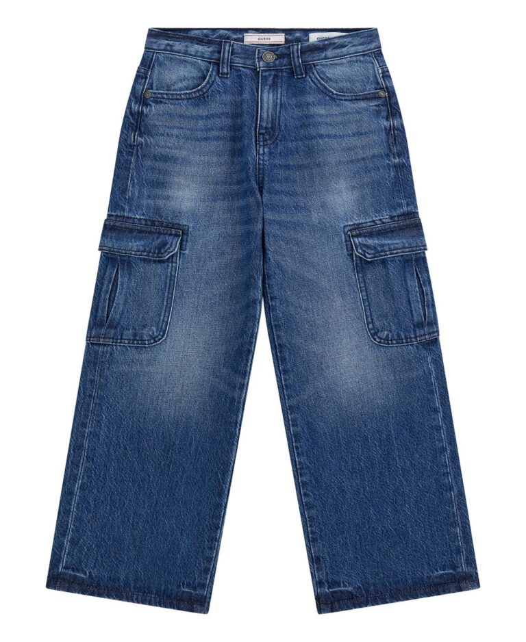 Boys' 7-18 Oversized Cargo Denim Jeans