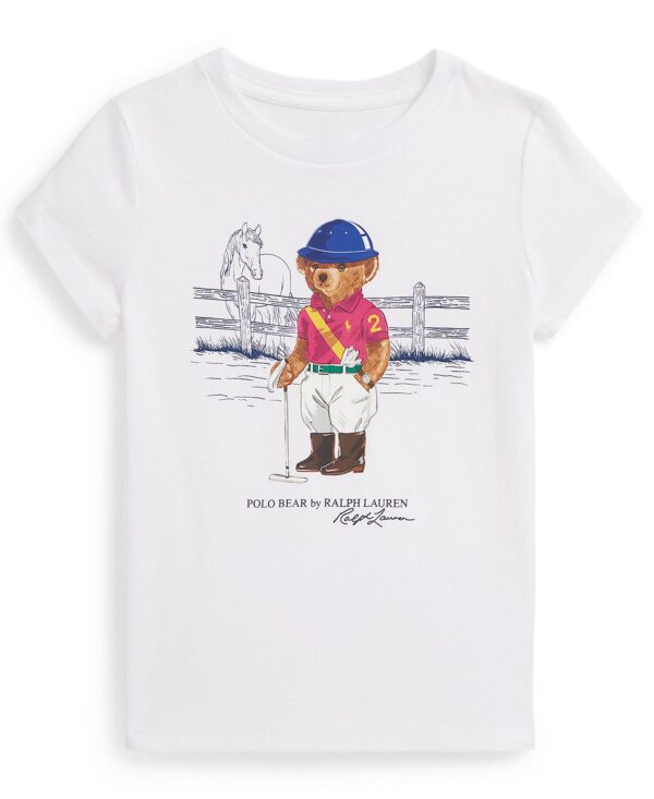 Girls' 2T-6X Polo Bear Printed T-Shirt