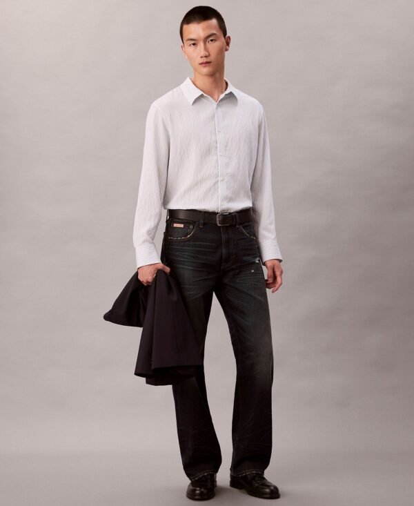 Men's Thin Striped Long-Sleeve Easy Shirt
