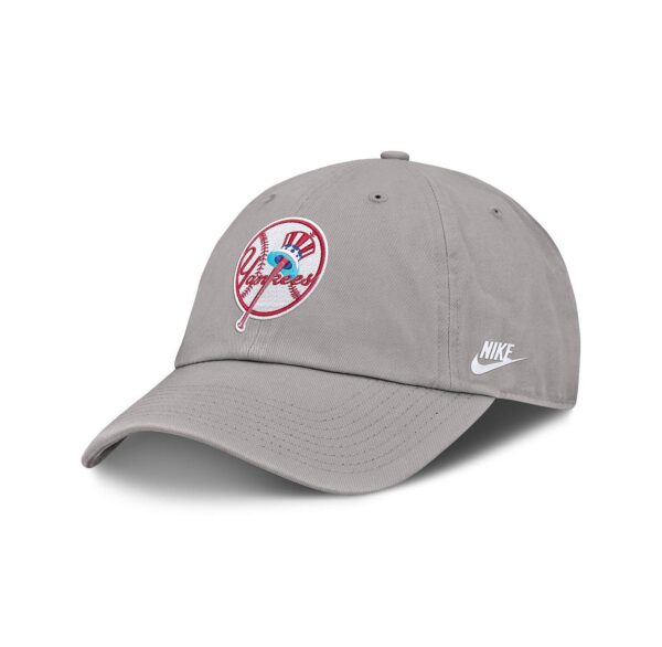 Men's Gray New York Yankees Cooperstown Collection Club Adjustable Hat