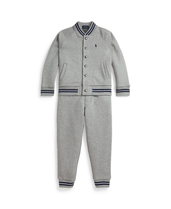 Boys 2-7 Fleece Baseball Jacket & Jogger Pant Set