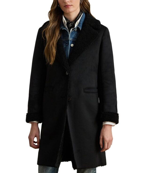 Women's Lapel Collar Shearling Jacket