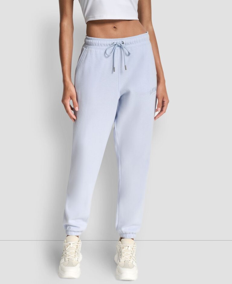 Women's Varsity Embroidered Logo Relaxed Pockets Pull-On Joggers