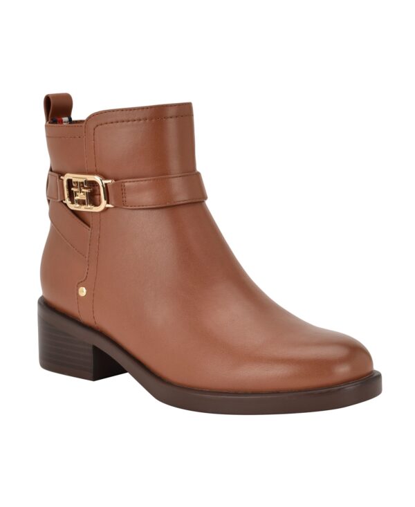 Women's Ivaide Logo Strap Block Heel Booties