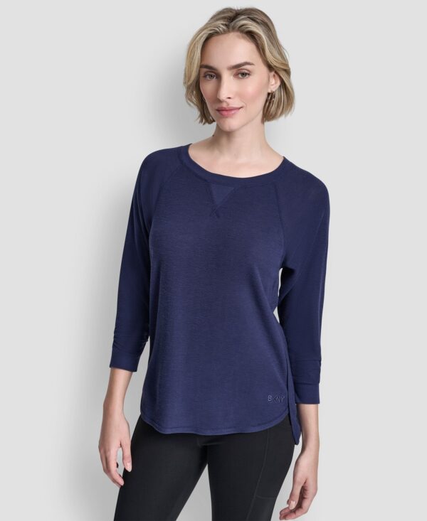 Women's Mini Slub Waffle Three-Quarter-Sleeve T-Shirt