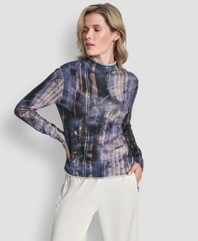 Women's Printed Long Sleeve Sweater