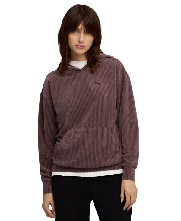 Women's Elevated Comfort Velour Long-Sleeve Hoodie