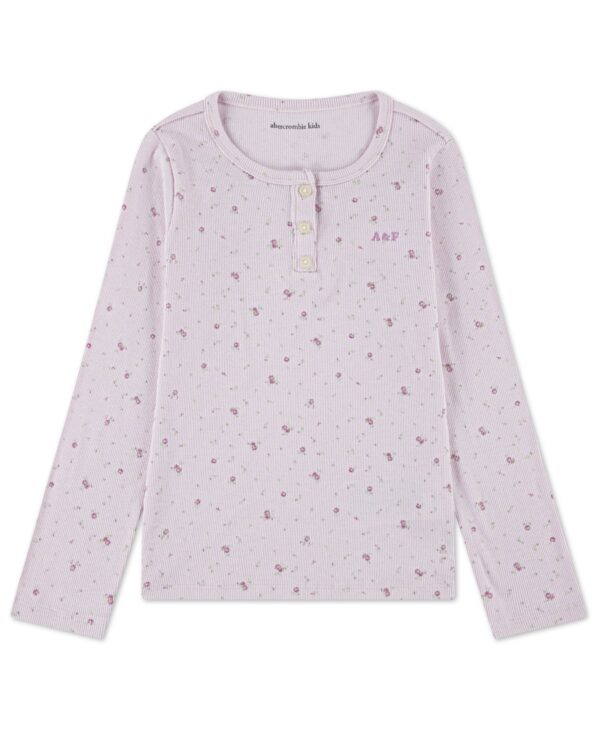 Girls' Essential Long-Sleeve Henley T-Shirt