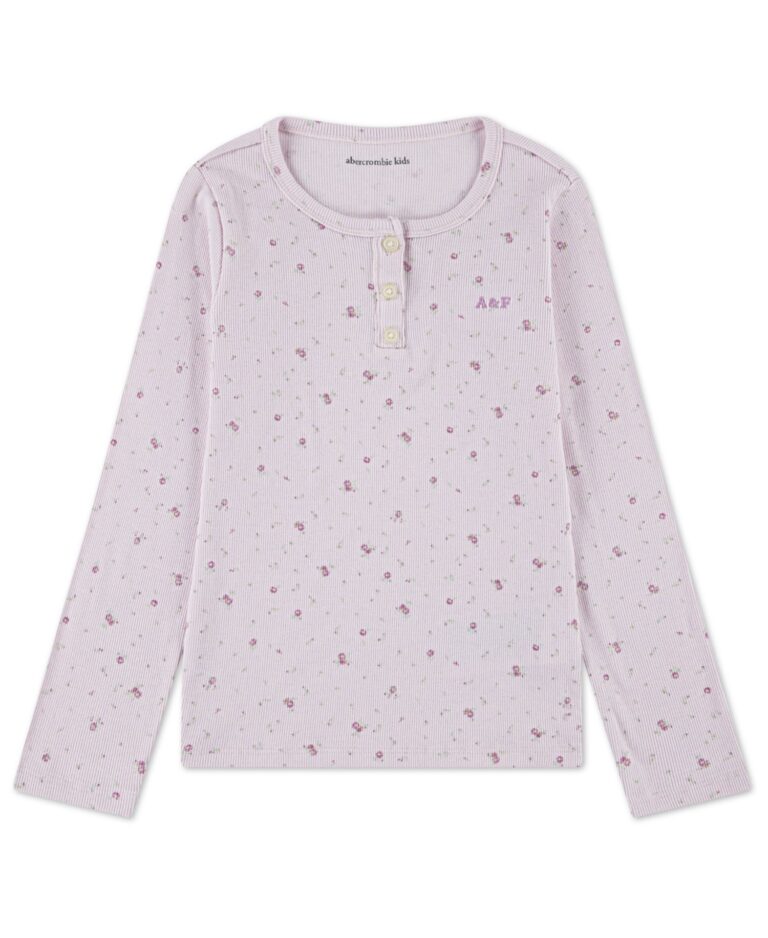 Girls' Essential Long-Sleeve Henley T-Shirt