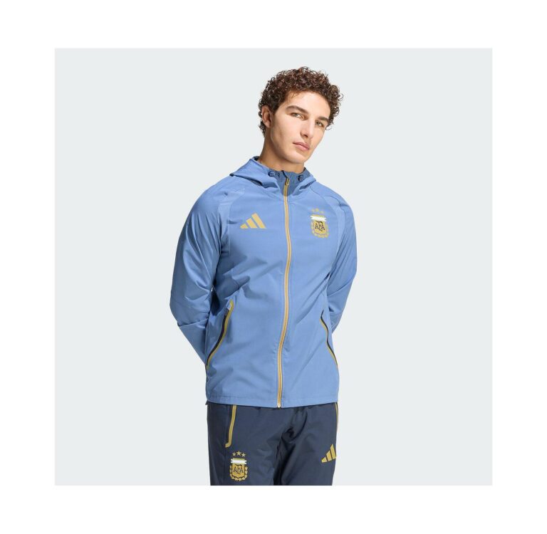 Men's Blue Argentina National Team FIFA x World Cup Tiro Travel Raglan Full-Zip Windbreaker Hoodie