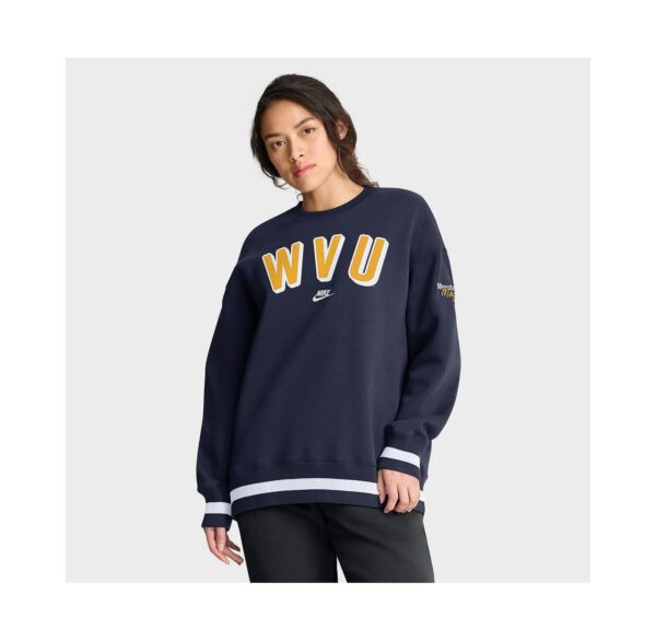 Women's Navy West Virginia Mountaineers Oversized Legacy Phoenix Sweatshirt