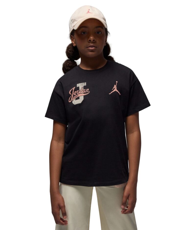 Girls' 7-16 Distressed Collegiate T-Shirt