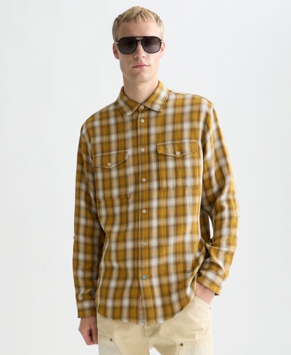 Men's Checkered Rafia Flannel Shirt