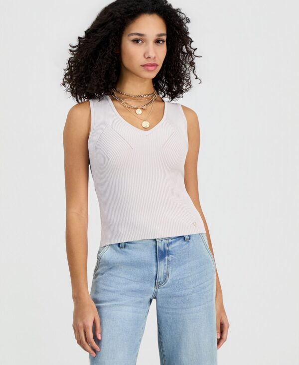 Women's Stella Ribbed Knit Sleeveless Tank Sweater