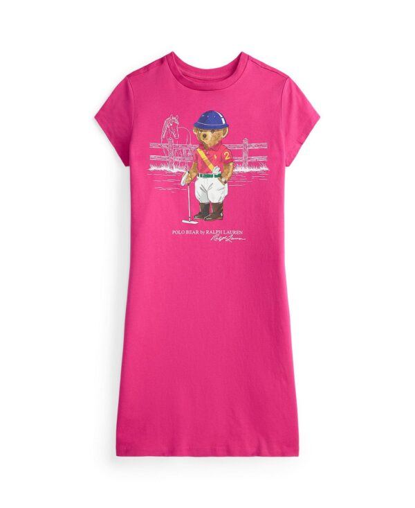 Girls' 7-16 Polo Bear Cotton Jersey Dress