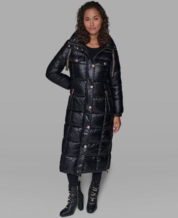 Women's Hooded Snap-Front Puffer Coat