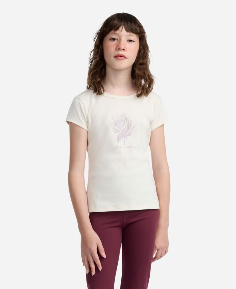 Girls' Rose Logo Short-Sleeve T-Shirt