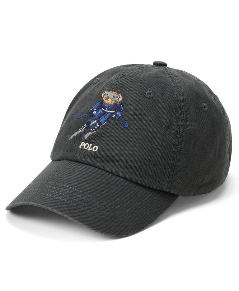Men's Bear Graphic Twill Ball Cap