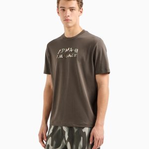 Men's Short Sleeve Crewneck Camo Logo T-Shirt