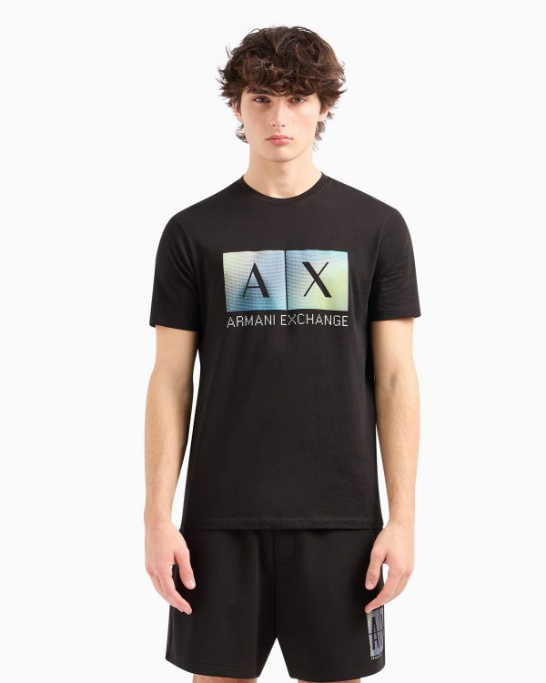 Men's Regular-Fit Gradient Box Logo Graphic T-Shirt