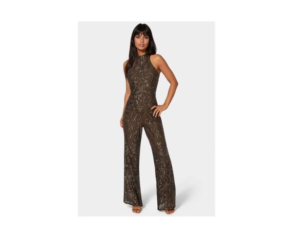 Women's Sequins Halter Jumpsuit
