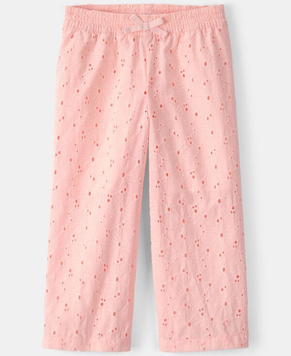 Girls' Toddler 2T-5T Eyelet Regular Fit Pants