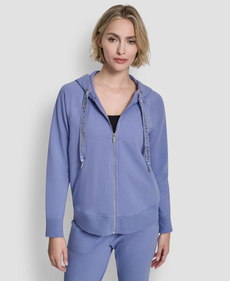 Women's Two-Tone Zip-Front Long-Sleeve Hoodie