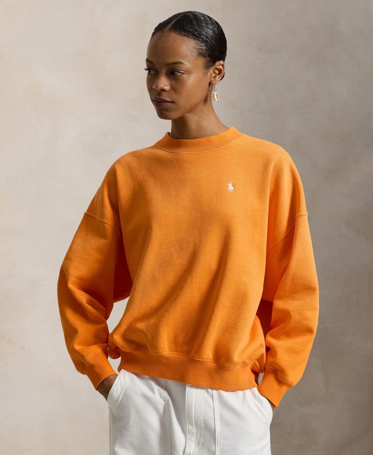 Women's Oversized Back-Logo Crew Neck Top