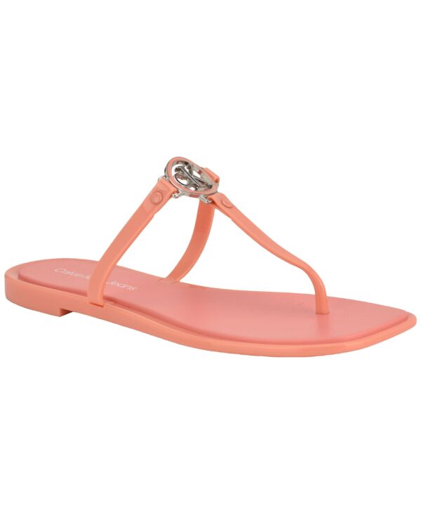 Women's Ellye Jelly Logo T-Strap Flat Sandals