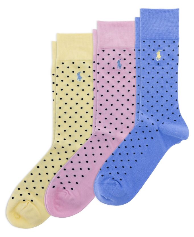 Men's Classic Dot Dress Socks, 3-Pack