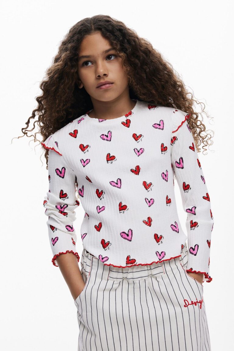 Girls Girls's Long-sleeved hearts t-shirt