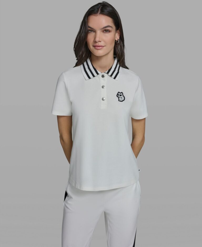 Women's Choupette Knit Collared Polo Top