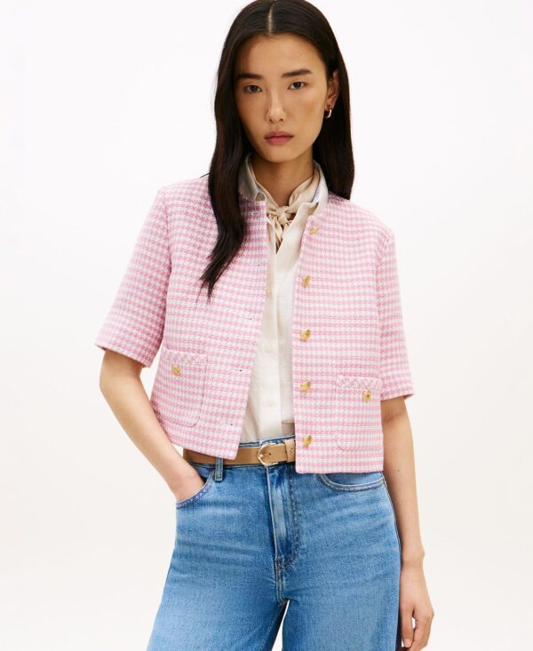 Women's Crewneck Tweed Lady Jacket