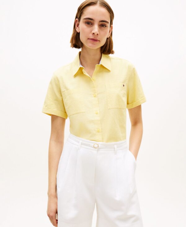 Women's Linen Short-Sleeve Shirt