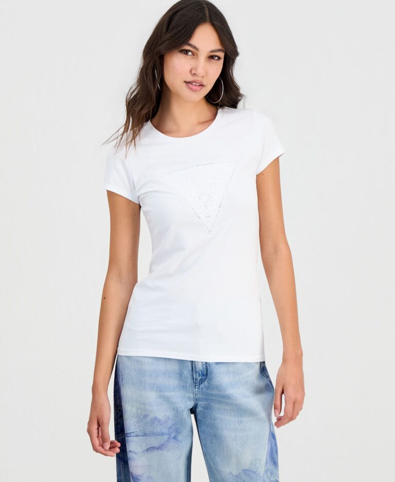 Women's Triangle Lace Logo Short-Sleeve T-Shirt