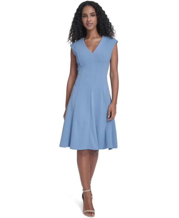 Women's Crepe V-Neck Dress