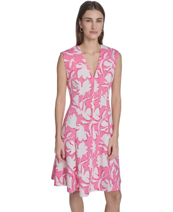 Women's Printed V-Neck Dress