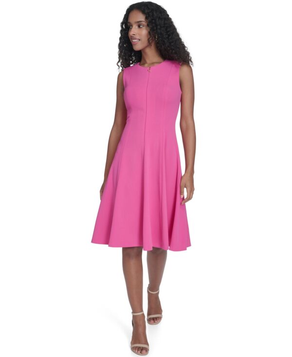 Women's Crepe Fit & Flare Dress