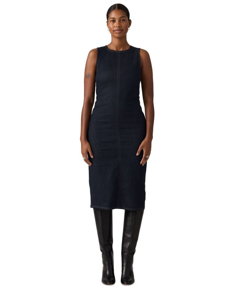 Premium Women's Crew Neck Column Dress