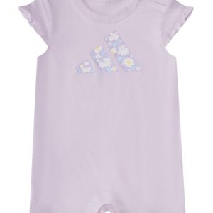 Baby Girls' Cap Short-Sleeve Graphic Romper