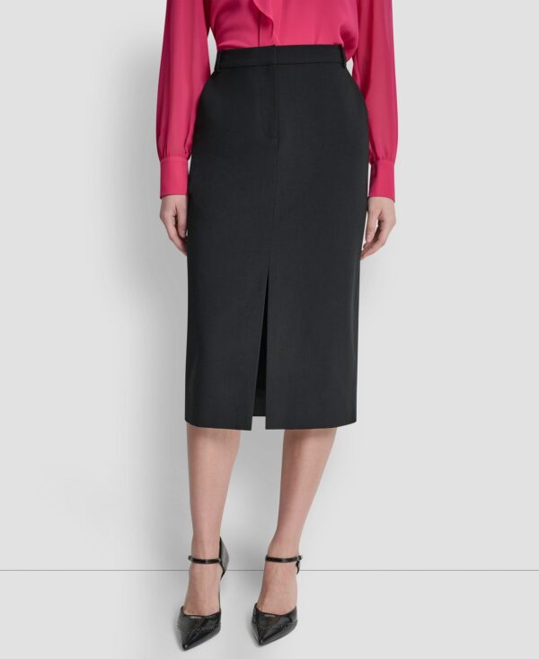 Women's Belted Midi Pencil Skirt