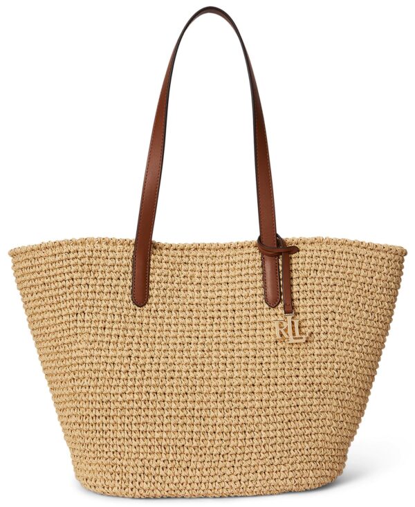 Lainey Large Crocheted Straw Tote Bag